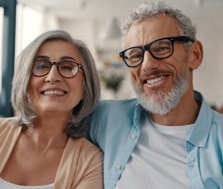 Woman wearing glasses